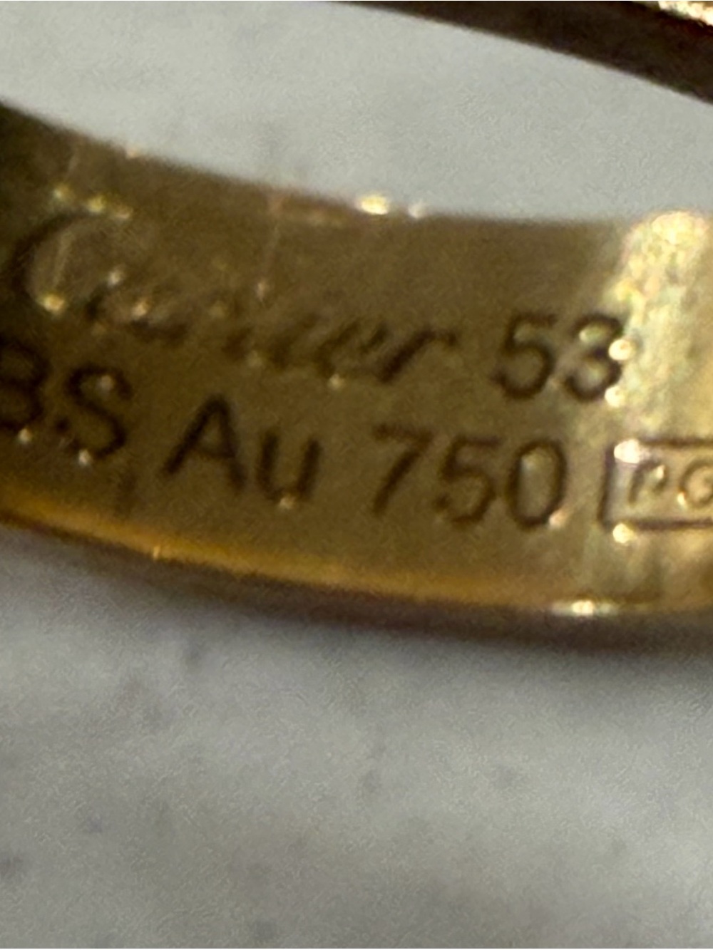 Cartier LOVE RING, CLASSIC MODEL (size 53, yellow gold) - Picture 5 of 10